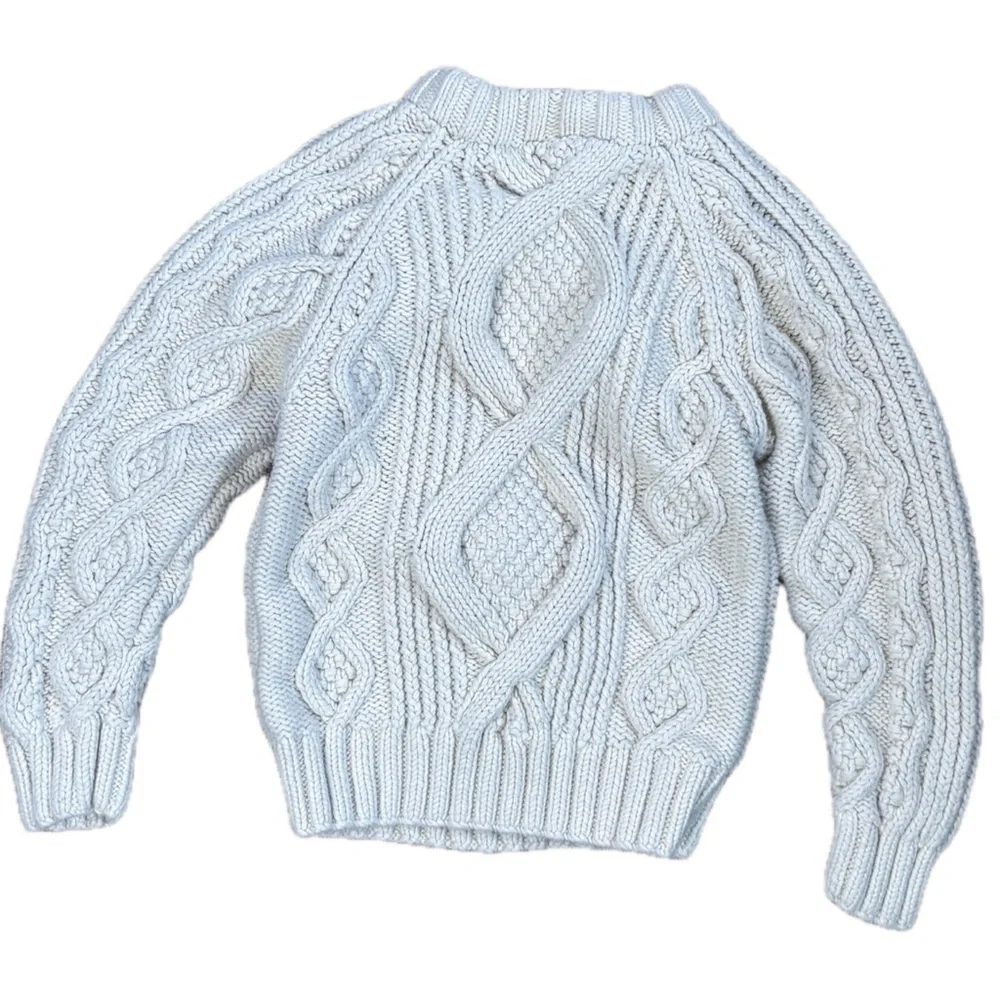 Vintage Gymboree Cream Cable Knit Fisherman Sweater Sz 7 Fits XS S Grandpa Core